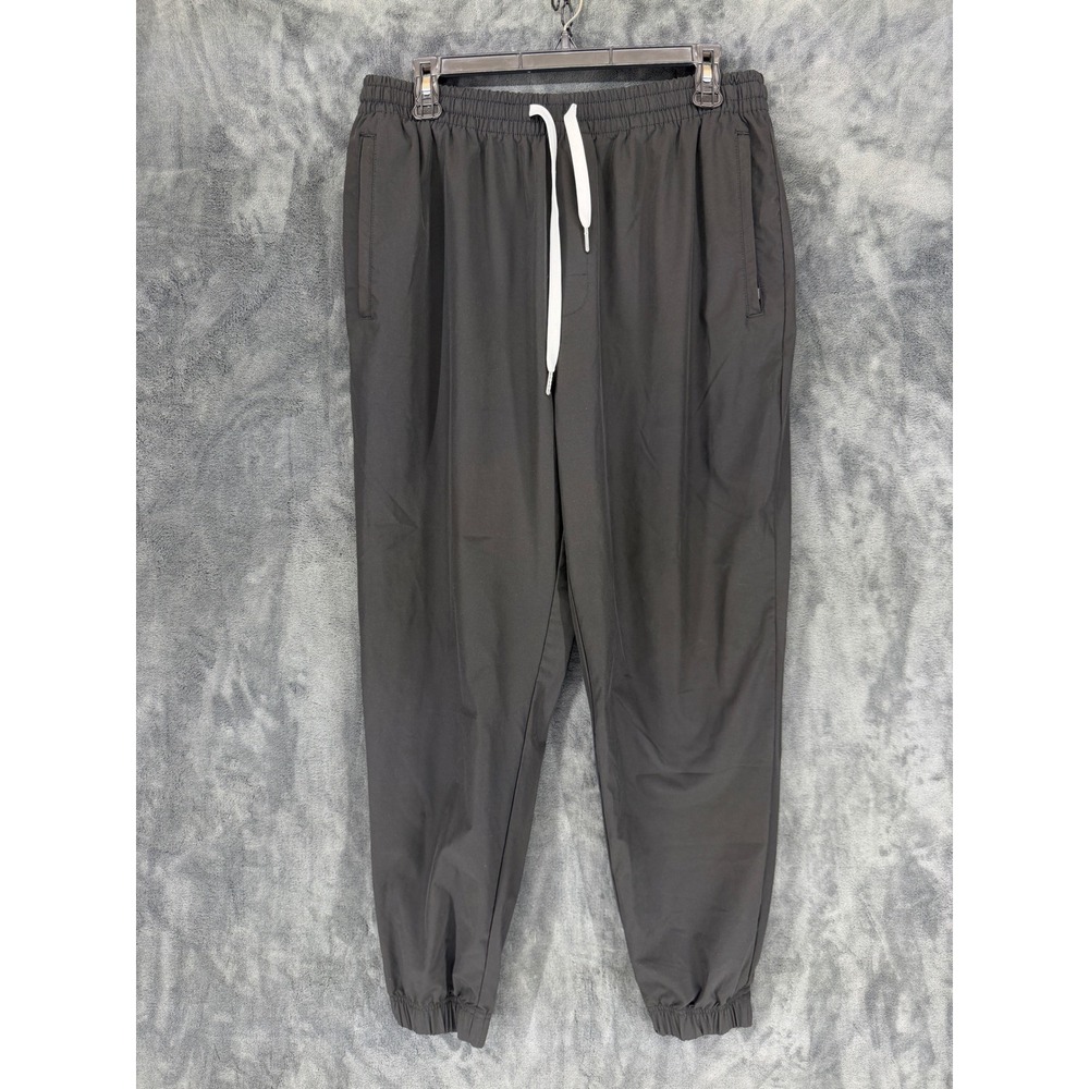 Cove Mens 2XL Black Recycled Poly Spandex Athletic Jogger Pants Drawstring Cuffs